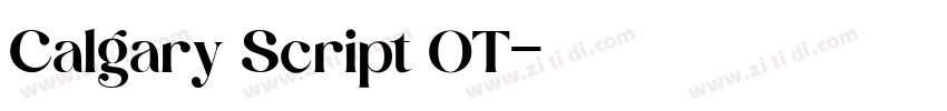 Calgary Script OT字体转换